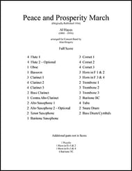 Peace and Prosperity March Concert Band sheet music cover Thumbnail